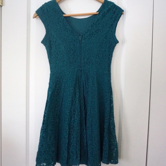 TURQUOISE FLORAL DRESS - Picture 4 of 4